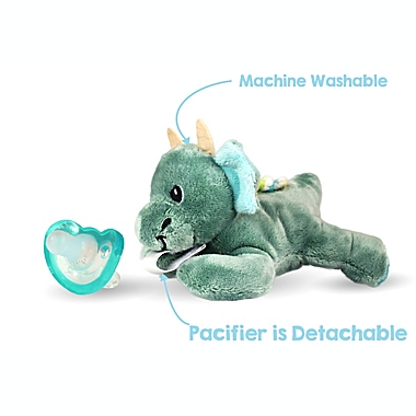 RaZbaby&reg; RaZbuddy Dragon Pacifer Holder with Removable JollyPop Pacifier. View a larger version of this product image.