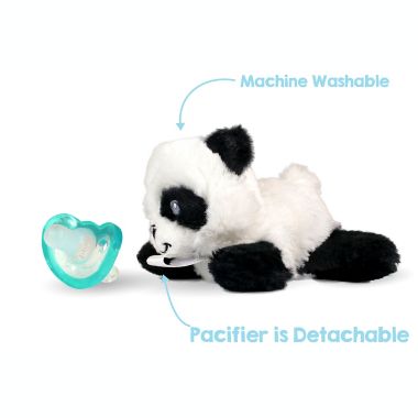 RaZbaby&reg; RaZbuddy Panda Pacifer Holder with Removable JollyPop Pacifier. View a larger version of this product image.
