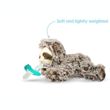 RaZbaby&reg; RaZbuddy Sloth Pacifer Holder with Removable JollyPop Pacifier. View a larger version of this product image.