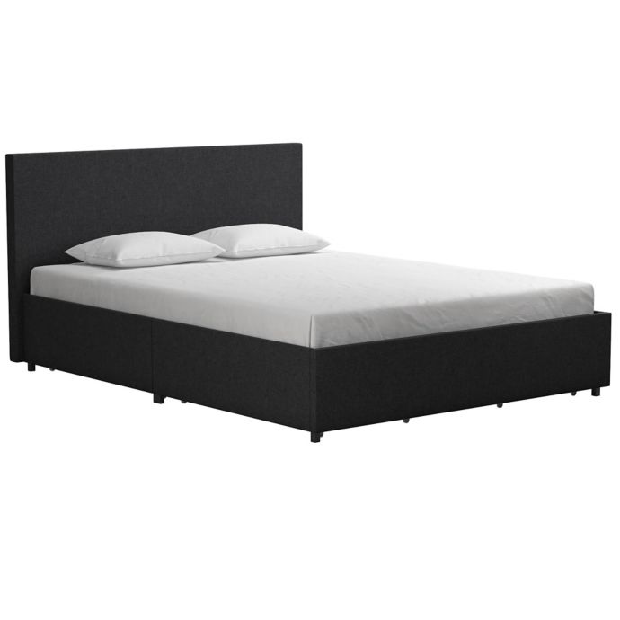 Novogratz Kelly Linen Upholstered Platform Bed With Storage Bed Bath Beyond