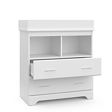 Storkcraft&reg; Brookside 2-Drawer Changing Chest in White. View a larger version of this product image.