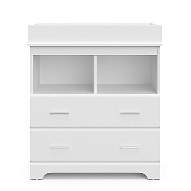 Storkcraft&reg; Brookside 2-Drawer Changing Chest in White. View a larger version of this product image.