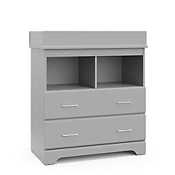 Storkcraft Brookside 2-Drawer Changing Chest in Grey
