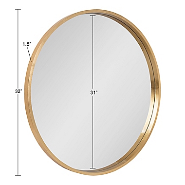 Kate and Laurel&reg; Travis 31.5-Inch Round Wall Mirror in Gold. View a larger version of this product image.