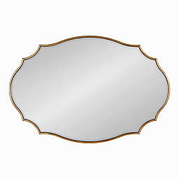 Kate & Laurel™ Leanna 24-Inch x 36-Inch Scalloped Oval Wall Mirror in Gold