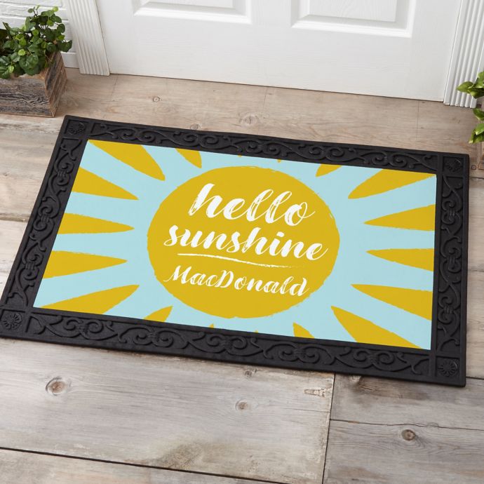 "Hello Sunshine" Door Mat Bed Bath & Beyond