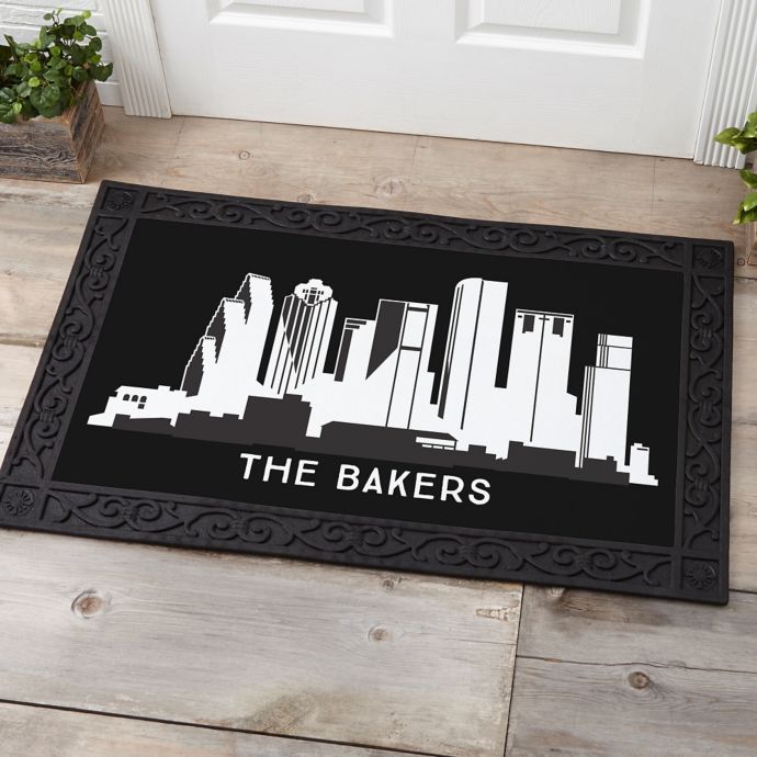 Houston Skyline Door Mat Bed Bath Beyond