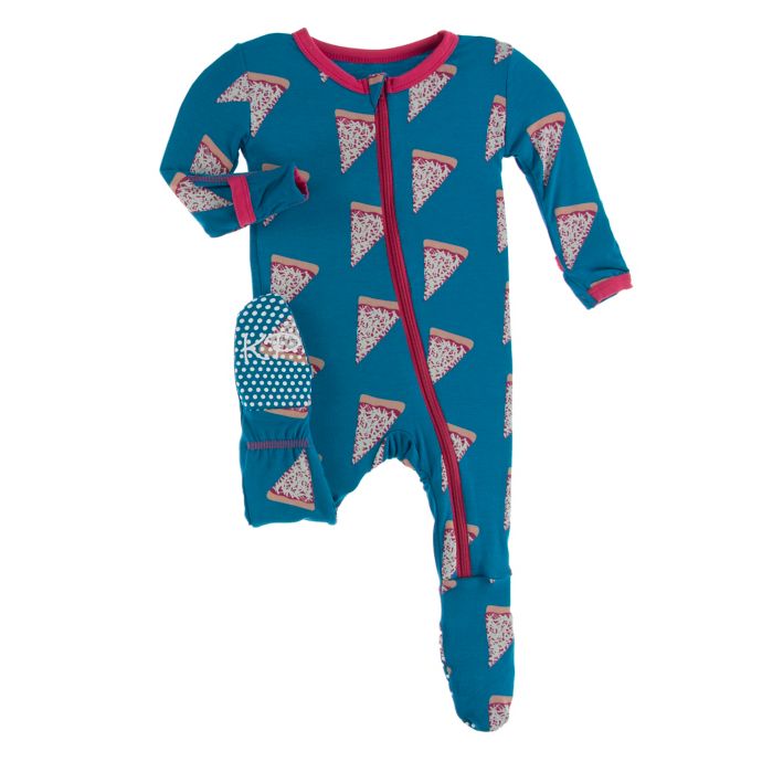 KicKee Pants® Seasport Pizza Footie in Blue buybuy BABY