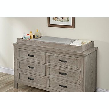 Soho Baby Hanover Changing Topper in Oak/Grey. View a larger version of this product image.