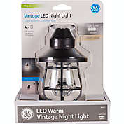 GE LED Vintage Night Light with Light Sensing in Black