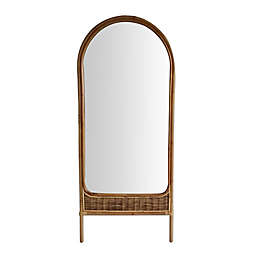 Wild Sage™ Amina 70-Inch x 30-Inch Arched Rattan Leaner Mirror