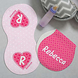 She's All Heart 2-Pack Burp Cloths in Pink