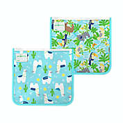 green sprouts&reg; 2-Pack Reusable Insulated Sandwich Bags in Aqua Llamas