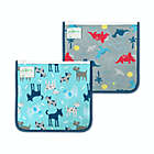 Alternate image 0 for green sprouts&reg; 2-Pack Reusable Insulated Sandwich Bags in Aqua Dogs