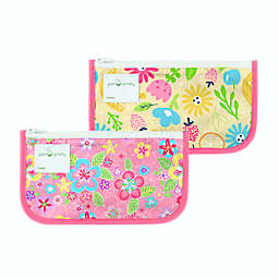 green sprouts® 2-Pack Reusable Snack Bags in Pink Flower Field