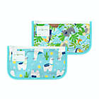 Alternate image 0 for green sprouts&reg; 2-Pack Reusable Snack Bags in Aqua Llamas