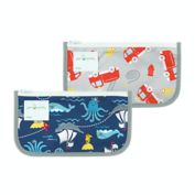 green sprouts&reg; 2-Pack Reusable Snack Bags in Navy Pirate 