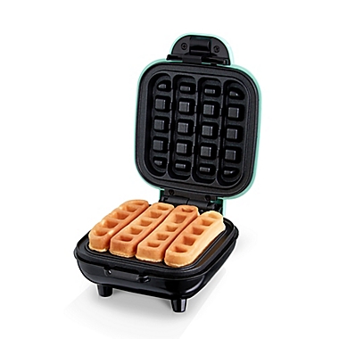 Dash&reg; Waffle Stick Maker in Aqua. View a larger version of this product image.