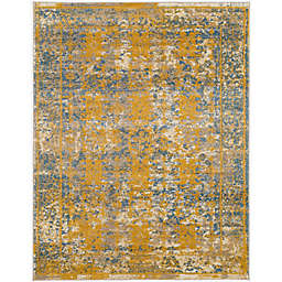 Sheryna Callie Bordered 5'1 x 7'6 Area Rug in Yellow/Blue