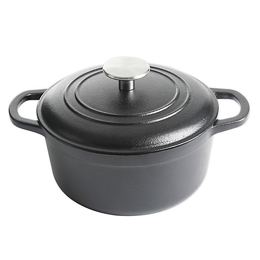 Alternate image 1 for Our Table™ Preseasoned Cast Iron Dutch Oven in Black