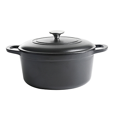 Our Table&trade; 5.5 qt. Preseasoned Cast Iron Dutch Oven in Black. View a larger version of this product image.