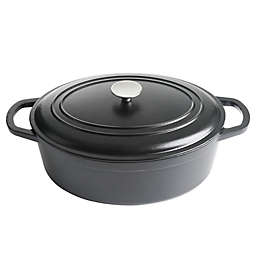 Our Table™ 7 qt. Preseasoned Cast Iron Oval Dutch Oven in Black
