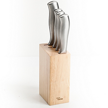 Our Table&trade; 5-Piece Stainless Steel Prep Knife Block Set. View a larger version of this product image.