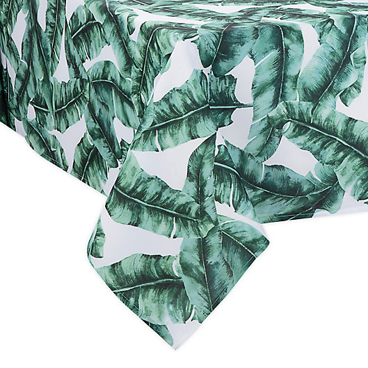 Alternate image 1 for Banana Leaf Indoor/Outdoor Tablecloth in Green