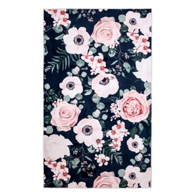 Levtex Home Fiori Floral 3&#39; x 5&#39; Area Rug in Navy/Blush