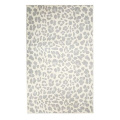 Levtex Home Leopard 5&#39; x 7&#39; Area Rug in Grey/White