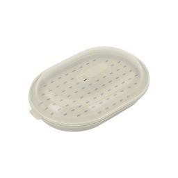 Simply Essential™ Microwave Fish and Vegetable Steamer in Beige