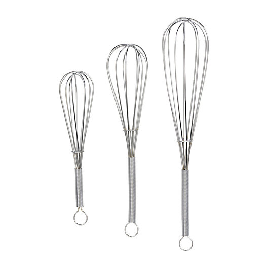 Alternate image 1 for Simply Essential™ 3-Piece Stainless Steel Whisks Set