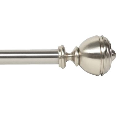Silver Orchid Hamilton 1-inch Curtain Rod and Finial Set 