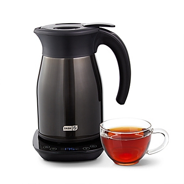 Dash&reg; 1.7-Liter Insulated Electric Kettle with Temperature Control in Black. View a larger version of this product image.