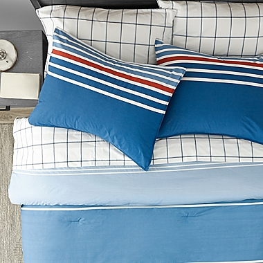 Clermont 2-Piece Reversible Twin/Twin XL Comforter Set in Blue. View a larger version of this product image.