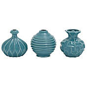 Ridge Road D&eacute;cor 6-Inch Assorted Ceramic Vases (Set of 3)