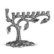 Zion Judaica&reg; 10-Inch Antiqued Tree of Life Menorah in Silver