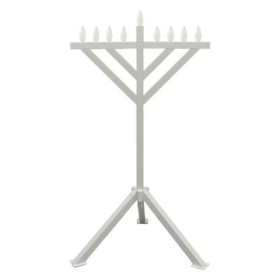 Zion Judaica&reg; Large PVC Menorah With LED bulbs