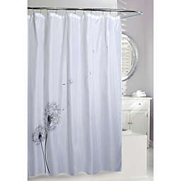 Moda Dandelion 70-Inch x 72-Inch Shower Curtain in White