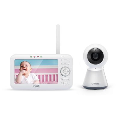 Vtech Vm5254 5 Inch Digital Video Baby Monitor With Adaptive Night Light In White Buybuy Baby