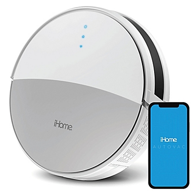 iHome&reg; AutoVac Eclipse 2-in-1 Robot Vacuum in White. View a larger version of this product image.