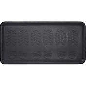 Footsteps 16-Inch x 30-Inch Rubber Utility Trays in Black (Set of 2)