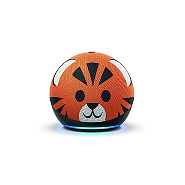 Amazon Kids Edition Echo Dot 4th Generation in Tiger. View a larger version of this product image.