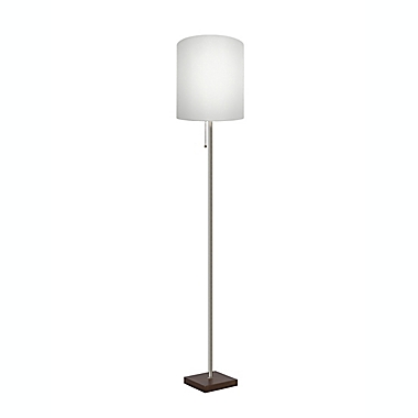 Adesso&reg; Stick Floor Lamp in Brushed Steel. View a larger version of this product image.