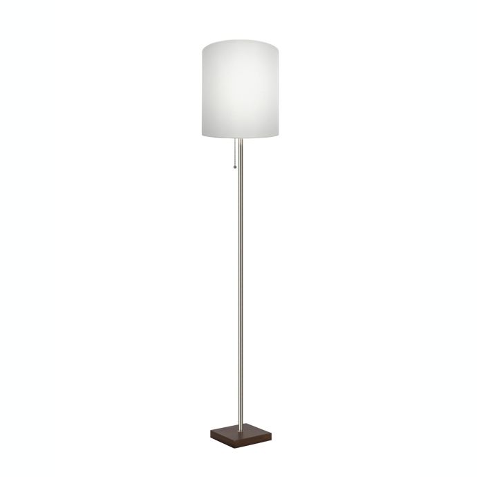 Adesso® Stick Floor Lamp in Brushed Steel | Bed Bath and Beyond Canada