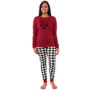 Touched by Nature&reg; X-Large Women&#39;s 2-Piece Bear Organic Cotton Pajama Set in Red