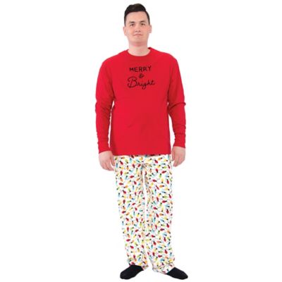 Touched by Nature&reg; Men&#39;s 2-Piece Merry Organic Cotton Pajama Set in Red