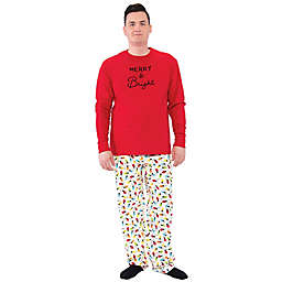 Touched by Nature® Small Men's 2-Piece Merry Organic Cotton Pajama Set in Red