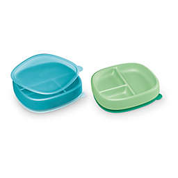 NUK Suction Plates and Lid, Assorted, 2 Pk, 6+ Mos