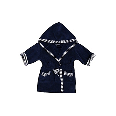 Whimsical Charm Size 12M Baby Bathrobe in Navy. View a larger version of this product image.